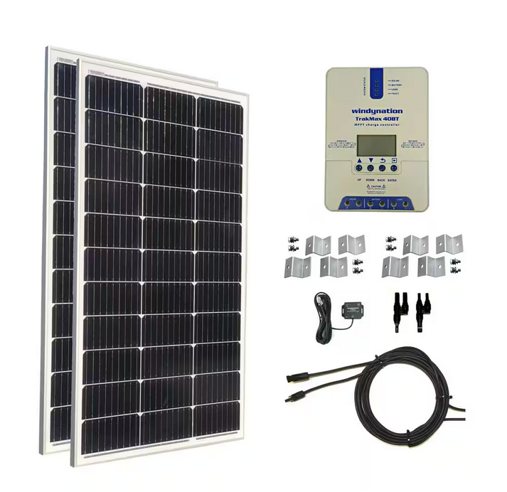 200-Watt Monocrystalline Solar Panel with TrakMax MPPT 40 Amp Charge Controller Plus Wireless Communication Kit - 91007714090