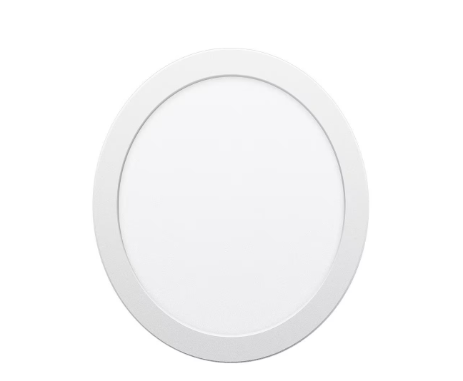 8 in. 18-Watt Warm White (3000K) Integrated LED Troffer Dimmable Surface Mounted Round Panel - 91003399492