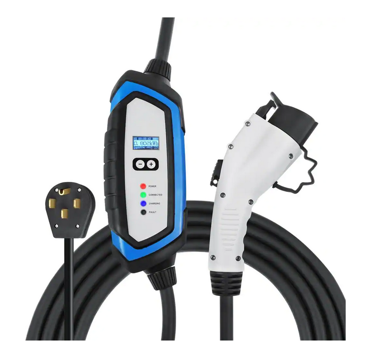 240-Volt 32 Amp Level 2 EV Charger with 21 ft Extension Cord J1772 Cable and NEMA 14-50 Plug Electric Vehicle Charger - 91005406473