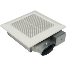 WhisperValue Bath Exhaust Fan Ceiling Mount 50-80-100 CFM 4" Duct 1.3 Sones - 961070