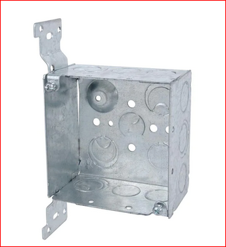 4 in. Metallic Square Box with CV Bracket - 9594509