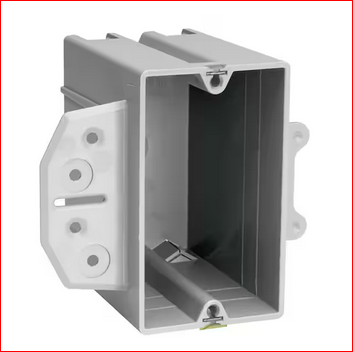 Pass & Seymour Slater New Work Plastic 1 Gang 22 Cu. In Steel Stud Bracket Box with Quick/Click