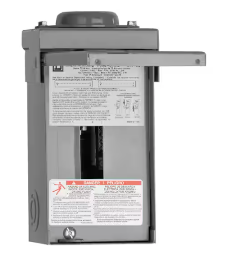 Homeline 70 Amp 2-Space 4-Circuit Outdoor Main Lug Load Center(HOM24L70RBCP) - 9565547