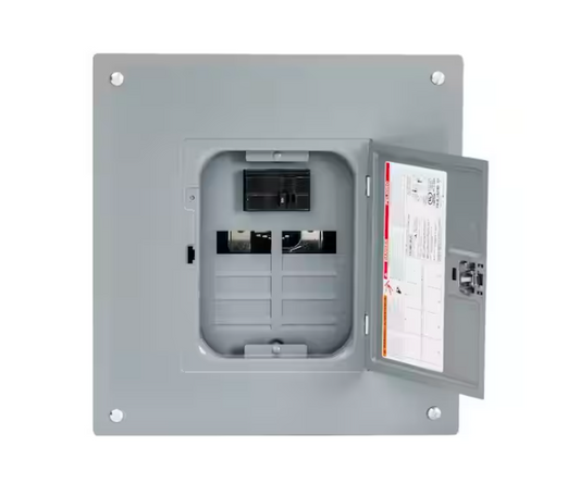 Homeline 100 Amp 8-Space 16-Circuit Indoor Main Breaker Plug-On Neutral Load Center with Cover - 91000040012