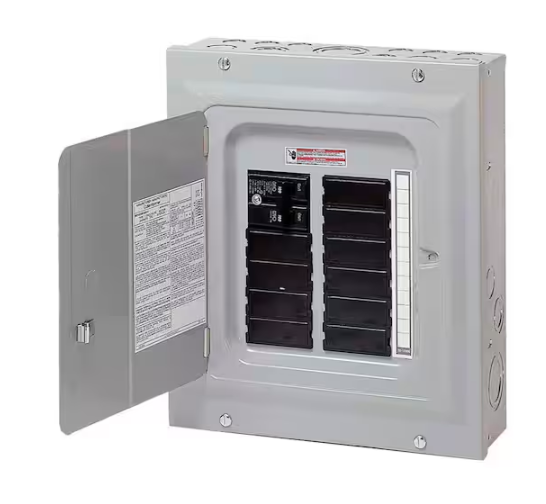 BR 100 Amp 10 Space 20 Circuit Indoor Main Breaker Loadcenter with Combination Cover - 9303896