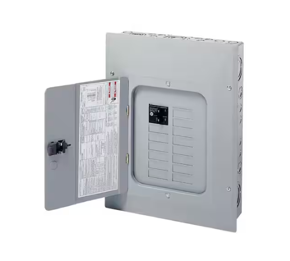 BR 100 Amp 12 Space 20 Circuit Indoor Main Breaker Loadcenter with Combination Cover - 9284944