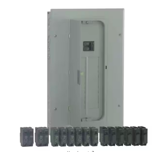 PowerMark Gold 100 Amp 20-Space 20-Circuit Indoor Main Breaker Value Kit Includes Select Circuit Breakers - 9101510