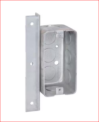 4 in. H x 2 in. W x 1-7/8 in. D Steel Metallic 1-Gang Drawn Handy Box with Eight 1/2 in. KO's and AB Bracket 5/8 in - 91009250937