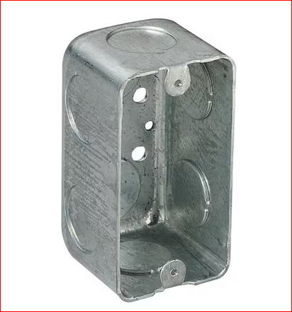 4 in. 2 1/8 in. 2 1/8 in. 14.5 cu. in. New Work Handy/Utility Metal Electrical Box 3/4 in. Knockouts 1-Gang - 9338869