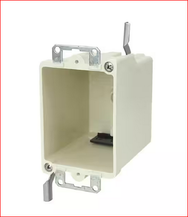 1-Gang 18 cu. in. Old Work Switch or Receptacle Box with Wings - 9975430