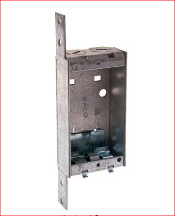 3-1/4 in. H x 2 in. W x 1 in. D Galv. Steel Gray 1-Gang Non-gangable Switch Box with NMSC Clamps, 1-Pack - 9338311