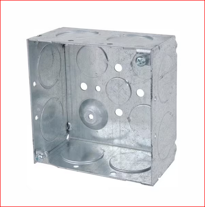 1-Gang 4 in. 30.3 cu. in. Metal Square Electrical Box - 9338273