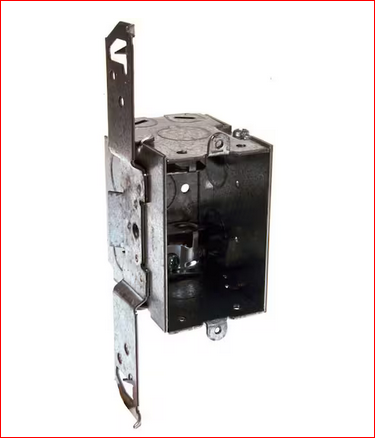 3 in. H x 2 in. W x 2-3/4 in. D 1-Gang Gangable Switch Box, Three 1/2 in. KO's, AC/MC/Flex Clamps, TS Bracket, 1-Pack - 9588726