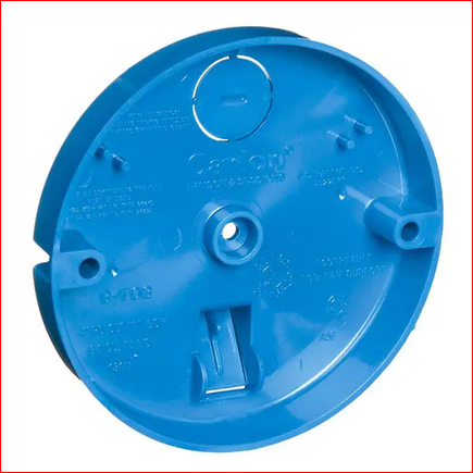 8 cu. in. PVC Shallow New Work Electrical Ceiling Box - 9268385