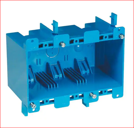 3-Gang 55 cu. in. PVC Old Work Electrical Switch and Outlet Box - 9495730