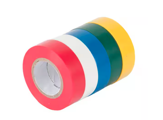 1/2 in. x 20 ft. Colored Electrical Tape (5-Pack) - 9715157