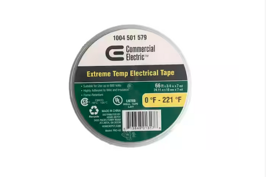 3/4 in. x 66 ft. Weather Resistant Electrical Tape, Black - 91004501579