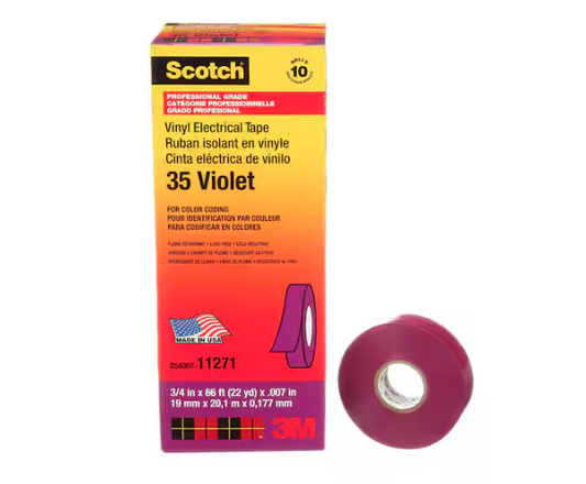 3/4 in. x 66 ft. Electrical Tape - Violet - 9443219