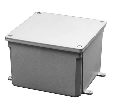 4 in. x 4 in. x 2 in. Gray PVC Junction Box - 9499982