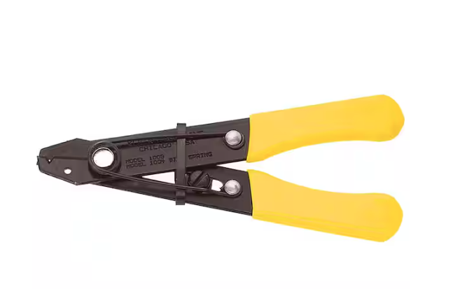 Wire Stripper and Cutter with Spring