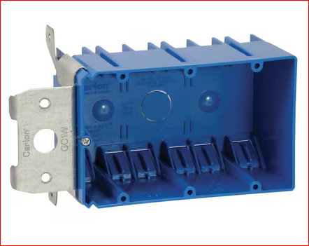 3-Gang 49 cu. in. PVC New Work Adjustable Electrical Box - 9243741