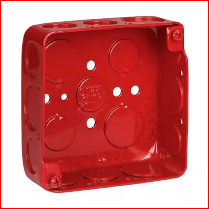 4 in. Square BOX 1-1/2 DP RED - 91010064438