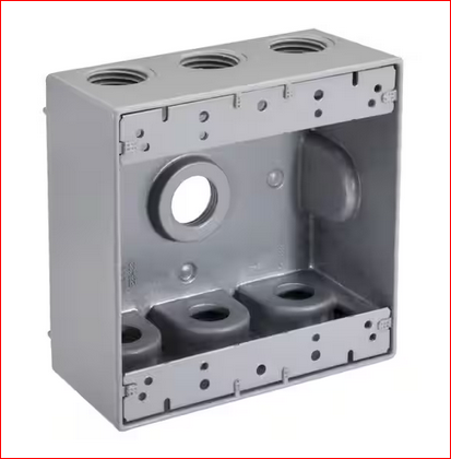 1/2 in. Weatherproof 7-Hole Double Gang Electrical Box - 91009346315