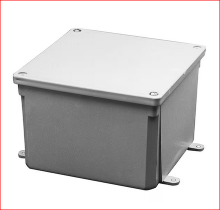 4 in. x 4 in. x 4 in. Gray PVC Junction Box - 9499948