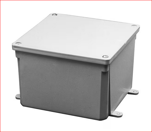 6 in. x 6 in. x 4 in. Gray PVC Junction Box - 9499979