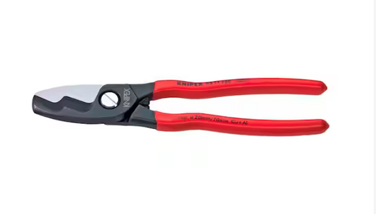 8 In Heavy Duty Copper & Aluminum Cable Shears w/Twin Cutting Edge