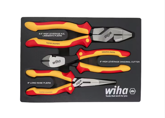 3-Piece Insulated Pliers and Cutters Tray Set - 91011015813