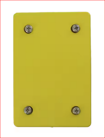 Wetguard Outlet Blank Plate and Gasket, Yellow