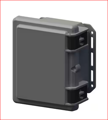 9.7 in. L x 8.2 in. W x 5.5 in. H Polycarbonate Gray Hinged Latch Top Cabinet Enclosure with Gray Bottom - 91002847005