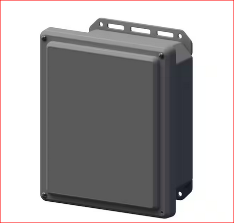 11.8 in. L x 10 in. W x 5.5 in. H Polycarbonate Gray Screw Top Cabinet Enclosure with Gray Bottom - 91002847004