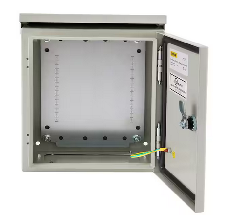 Electrical Box Enclosure 12x12x8 NEMA 4X IP65 Outdoor Junction Box Carbon Steel Hinged with Rain Hood for Outdoor Indoor - 91009983263