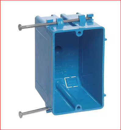 1-Gang 18 cu. in. Blue PVC New Work Electrical Switch and Outlet Box (Case of 100) - 9565903