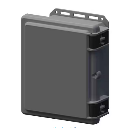 11.8 in. L x 10.2 in. W x 5.5 in. H Polycarbonate Gray Hinged Top Cabinet Enclosure with Gray Bottom - 91002847002