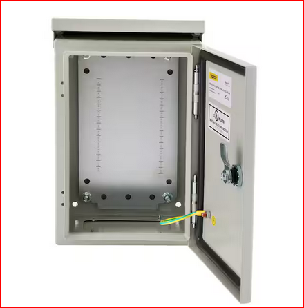 Electrical Box Enclosure 16x12x8 NEMA 4X IP65 Outdoor Junction Box Carbon Steel Hinged with Rain Hood for Outdoor Indoor - 91009983268