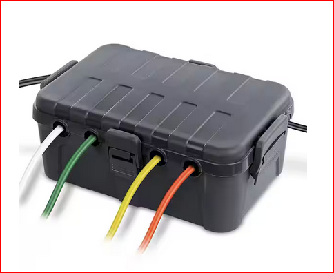 Outdoor Electrical Box 12.5 x 8.5 x 5 Polypropylene Gray 6-Gang IP54 Waterproof Extension Cord Cover - 91011576565