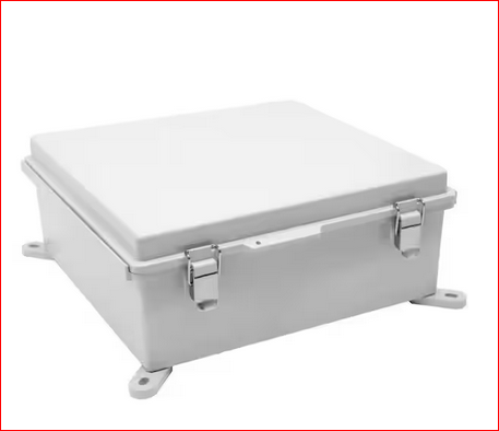 Large Watertight Junction Box 13 x 13 x 5.1 ABS Waterproof Gray Hinged Cover Electrical Enclosure Dustproof Case - 91011576596