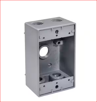 3/4 in. Weatherproof 5-Hole Single Gang Electrical Box (25-Pack) - 91008820886