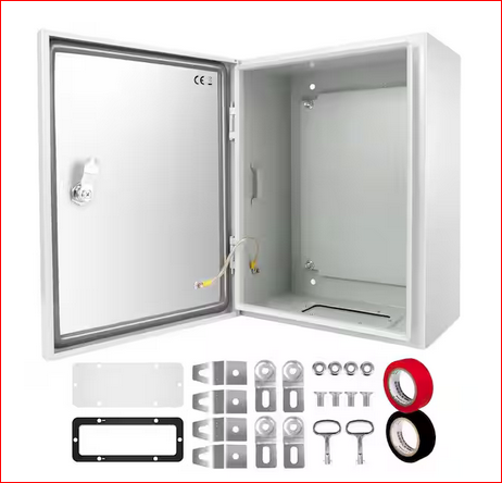 8 in. x 12 in. x 16 in. Metal Outdoor Electrical Junction Box Wall Mounted NEMA 4X Enclosure Box Metal Junction - 91012140224