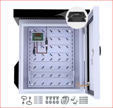 7.9 in. x 11.8 in. x 15.7 in. Outdoor Electrical Box with Thermostat and Fan W/Temperature Control and Water Resistant - 91012140206