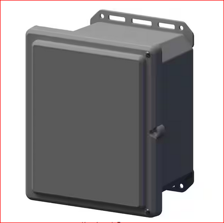 11.8 in. L x 10.2 in. W x 7.5 in. H Polycarbonate Gray Screw Top Cabinet Enclosure with Gray Bottom - 91002846995