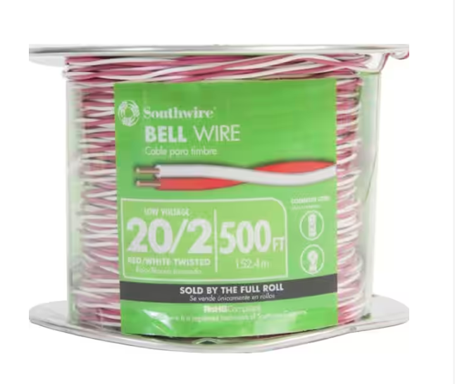 500 ft. 20/2 Twisted CU Bell Wire - 9668267