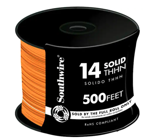 500 ft. 14 Orange Solid CU THHN Wire - 9758142