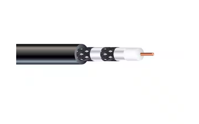 (By-the-Foot) 18 RG6 Quad Shield CU CATV CM/CL2 Coaxial Cable in Black - 9289610