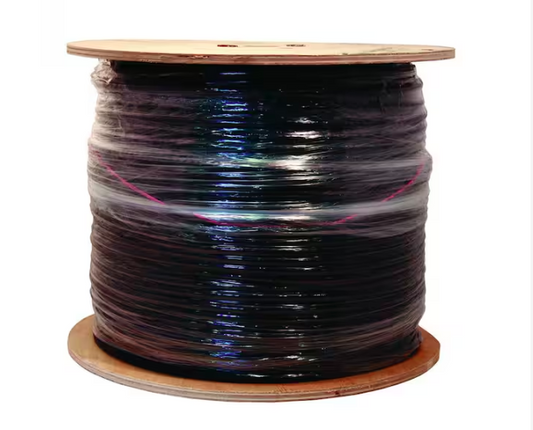 500 ft. 18 RG6 Quad Shield CU CATV CM/CL2 Coaxial Cable in Black - 9289591