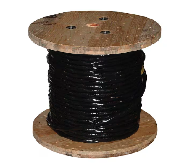 500 ft. 6 Black Stranded AL USE-2 Cable - 91001242364