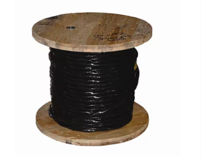 1000 ft. 6 Black Stranded AL USE-2 Cable - 9317298